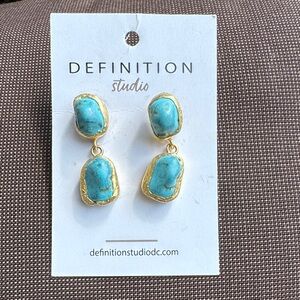 Turquoise and Gold Earrings